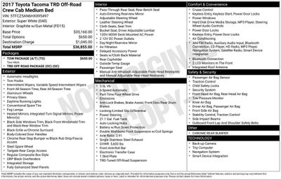 2017 Toyota Tacoma TRD Off-Road