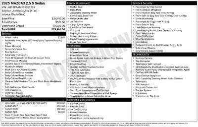 2025 Mazda Mazda3 2.5 S