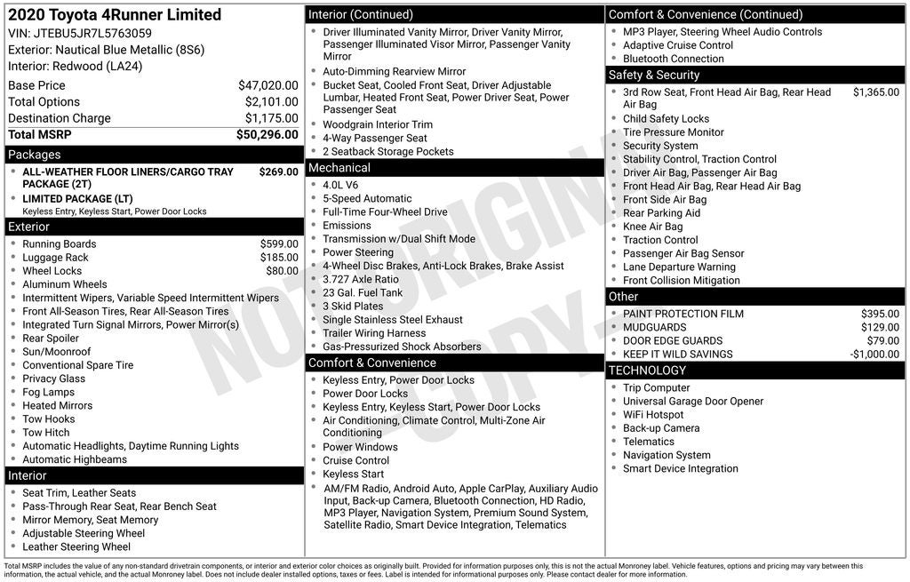 2020 Toyota 4Runner Limited