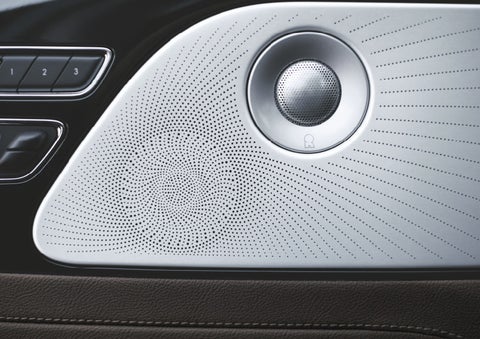 Two speakers of the available audio system are shown in a 2024 Lincoln Aviator® SUV | Gray-Daniels Lincoln in Brandon MS