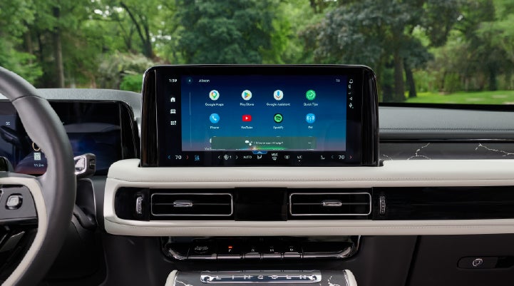 The center touchscreen inside a 2027 Lincoln Aviator® Black Label™ SUV | Gray-Daniels Lincoln in Brandon MS