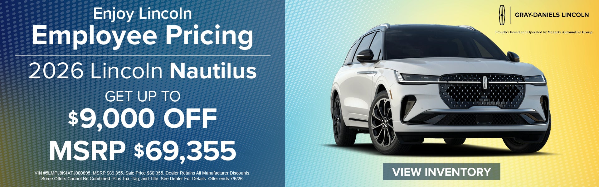 $9,000 off MSRP- 2026 Lincoln Nautilus