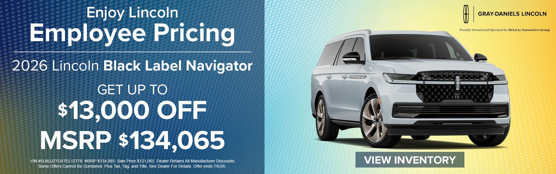 $13,000 off MSRP- 2026 Lincoln Black Label Nagivator