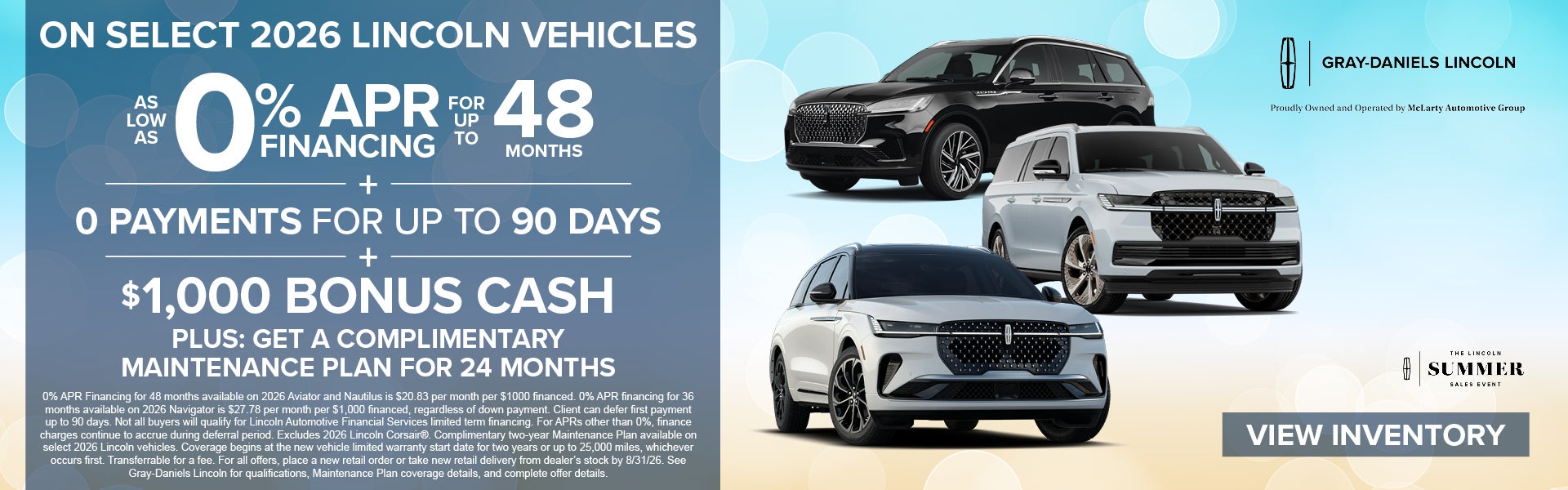 0% APR Financing for up to 48 Months